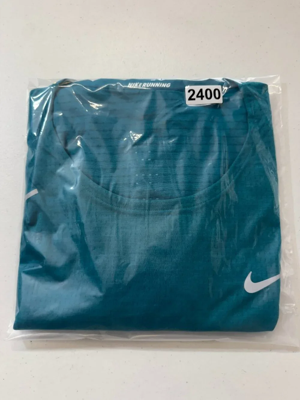 Nike Running Dri-FIT Peloton Women's XXL Short Sleeve Running Shirt Teal Blue
